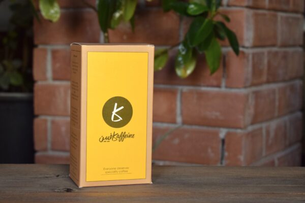 Kaffeine's premium coffee beans (boxed)